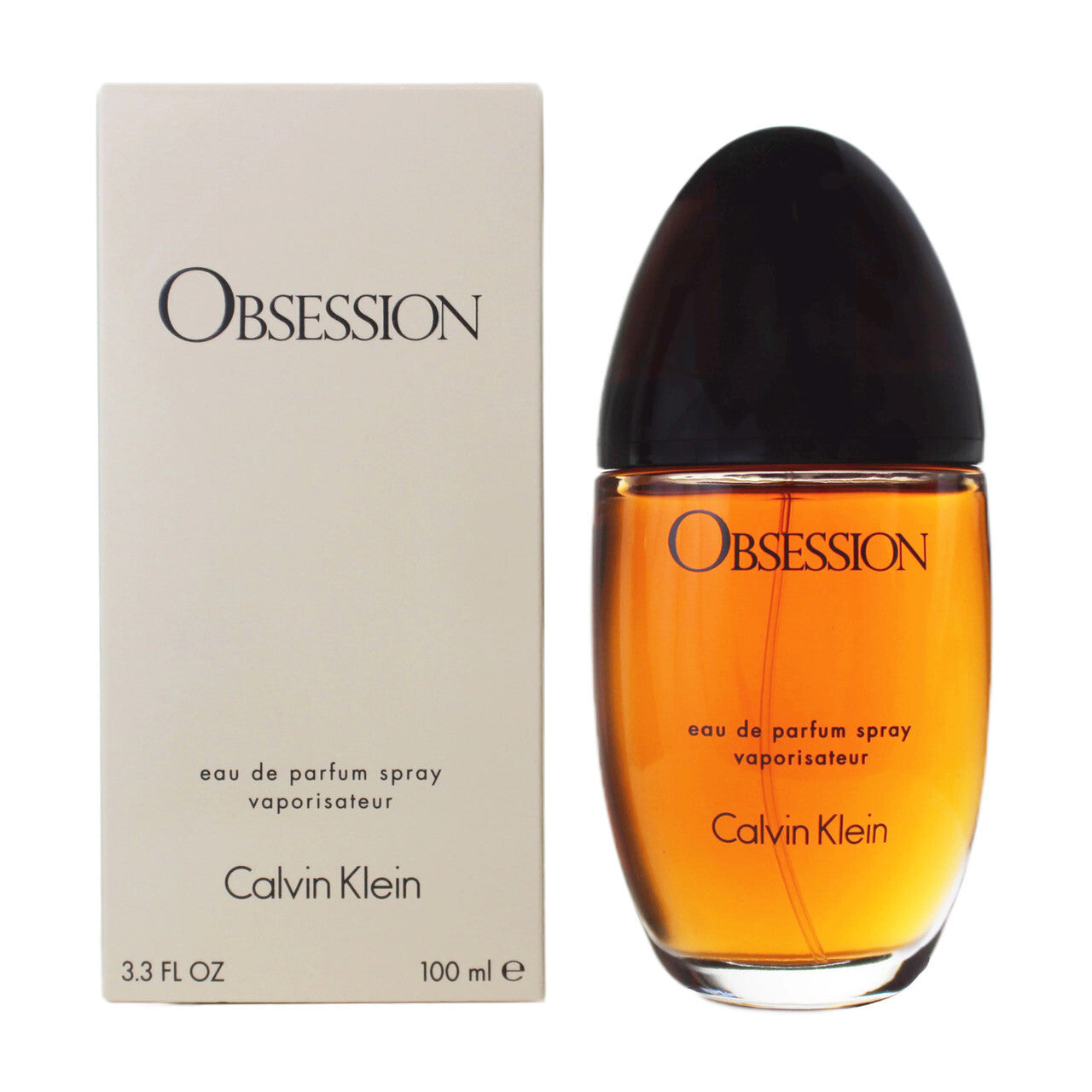 Obsession 3.4 eau de parfum spray for women.
